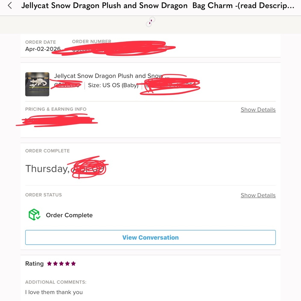 Jellycat ty buyer for being my 1st customer